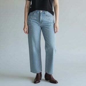 Never worn Old Navy Light Blue  High-Rise  O.G Loose Straight Leg Jeans